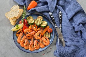 Lemon-Pepper Air Fryer Shrimp and Vegetables (Low-Carb & Quick!)